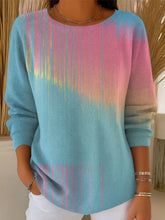 Women's Color Gradient Casual Pullover Sweater